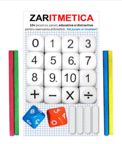 Jocuri educative - Joc educativ cu zaruri Zaritmetica Cartamundi