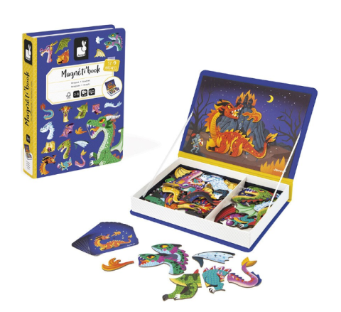 Joc educativ magnetic Janod Magneti'book Dragoni 53 magneti [1]