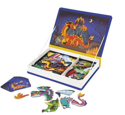 Joc educativ magnetic Janod Magneti'book Dragoni 53 magneti [6]