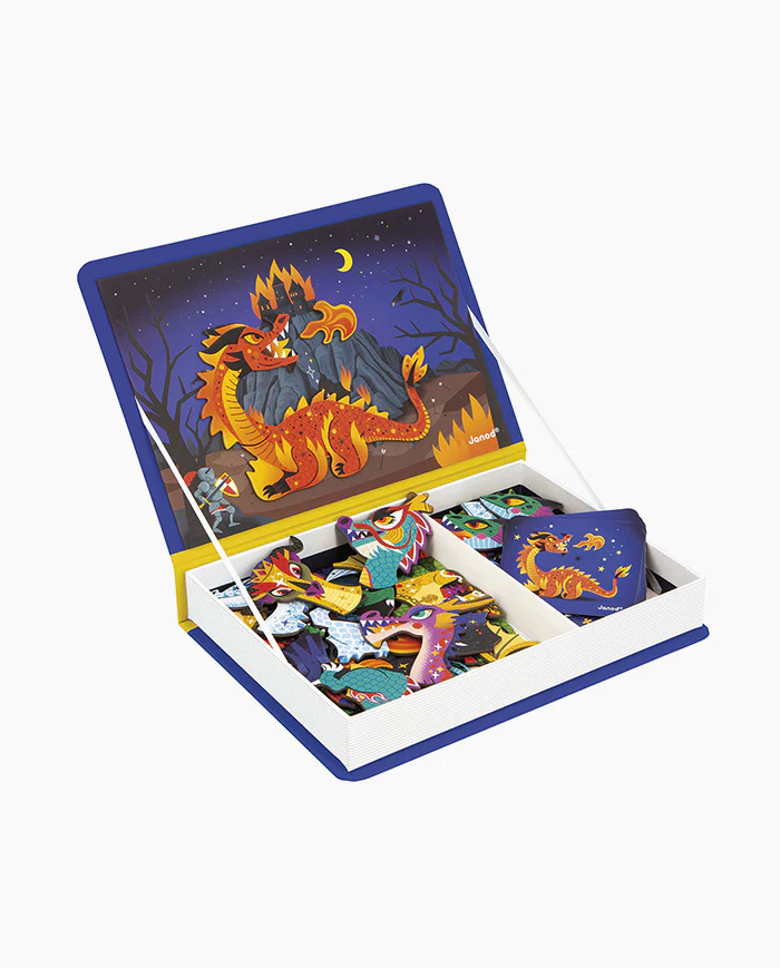 Joc educativ magnetic Janod Magneti'book Dragoni 53 magneti [4]