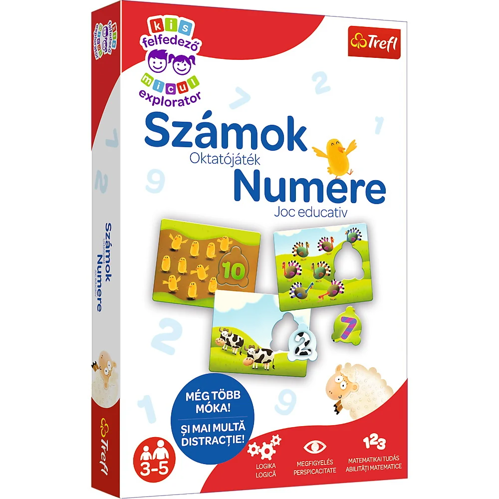 Jocuri educative - Joc educativ Numere Micul Explorator Trefl roman - maghiar