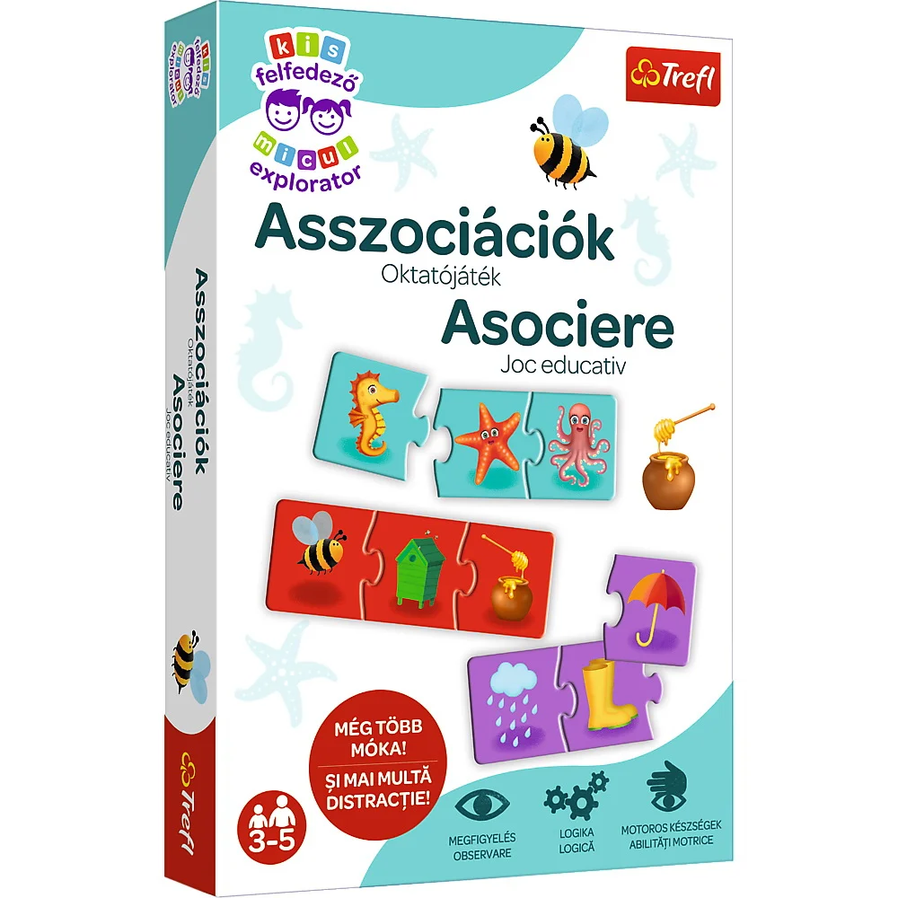 Jocuri educative - Joc educativ Asociere Micul Explorator Trefl roman - maghiar