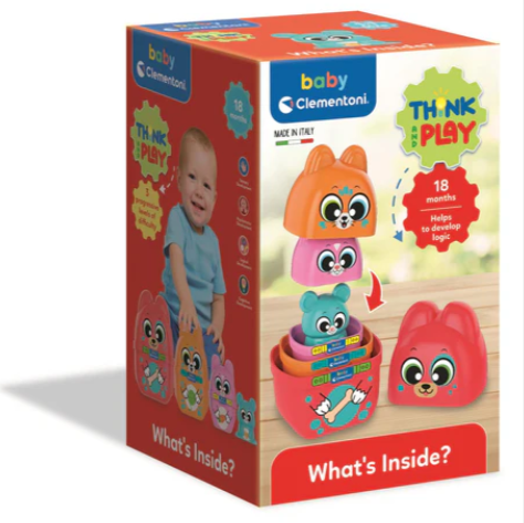 Jucării și jocuri - Joc matrioska cu animale What's Inside? Baby Clementoni