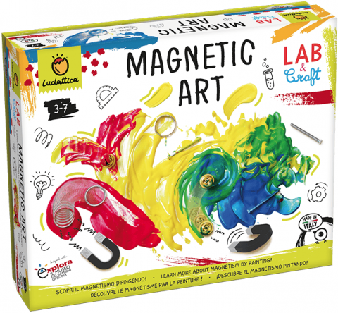 Jucării creative și senzoriale - Joc Steam Arta cu magneti Lab & Craft Ludattica