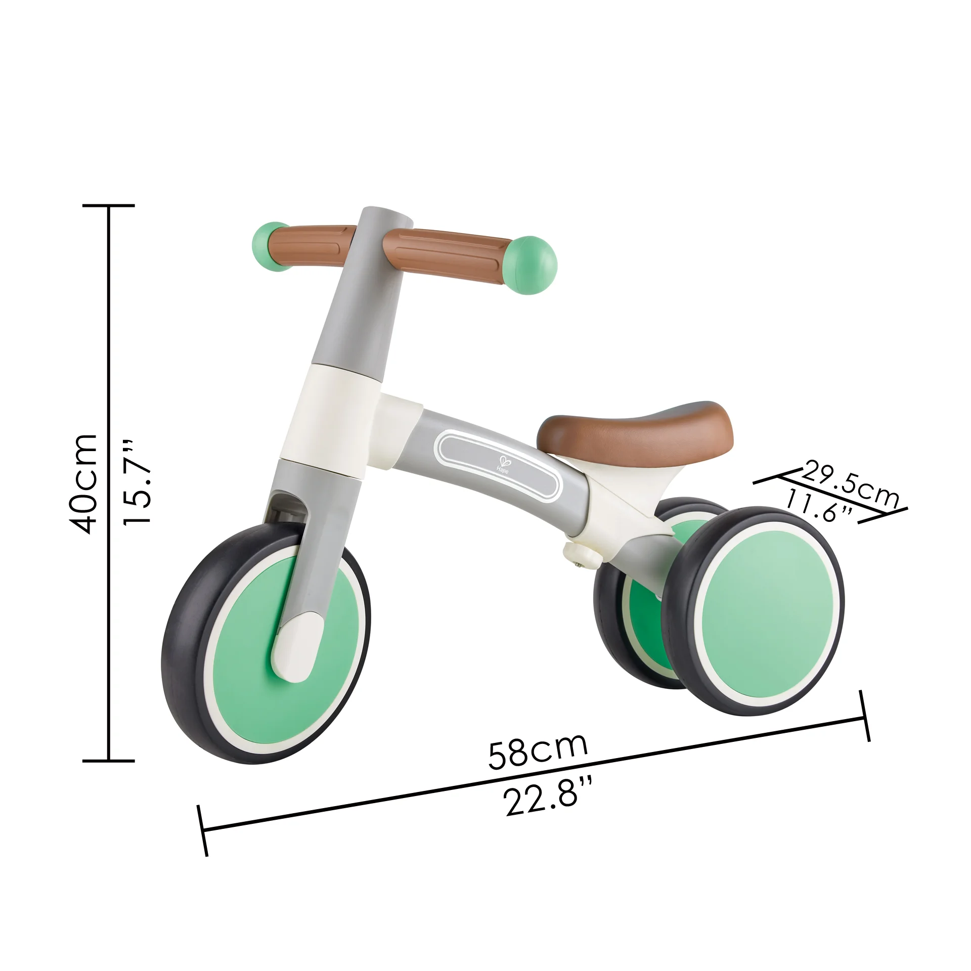 Prima bicicleta de echilibru Hape verde deschis 58 x 29.5 x 40 cm [2]