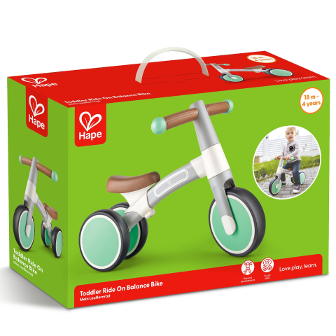 Jucării și jocuri - Prima bicicleta de echilibru Hape verde deschis 58 x 29.5 x 40 cm