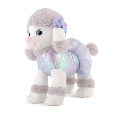 Jucării de pluș - Jucarie de plus Pudle gri deschis 24 cm