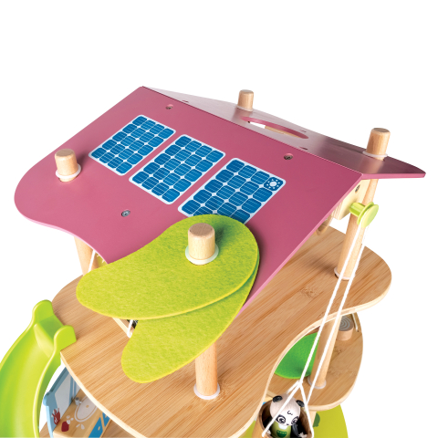 Jucarie din bambus Hape Green Planet Explorers Casa ursilor Panda 25 piese [2]