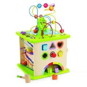 Jucarie din lemn Hape Centru de activitati cu elemente din natura cub de joaca [3]