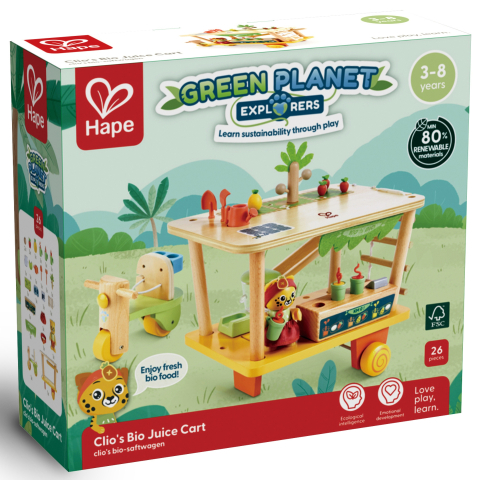 Jocuri educative - Jucarie din lemn Magazinul de sucuri Eco 26 piese