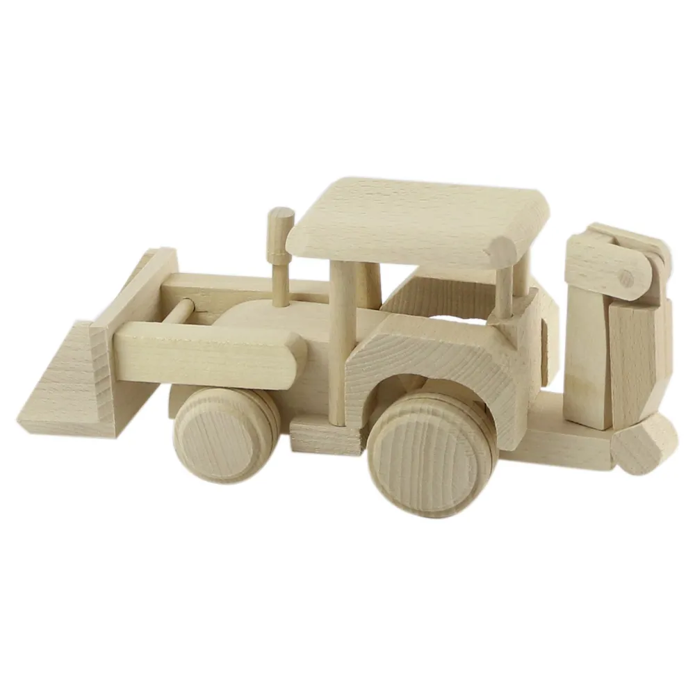 Jucării din lemn - Jucarie din lemn masina santier 22 cm