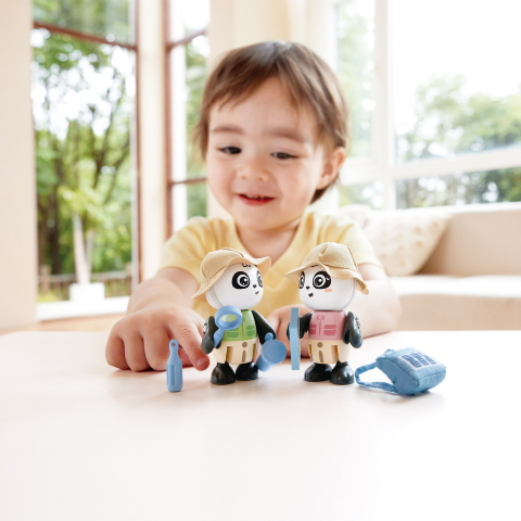 Jucărie din lemn Sam & Pam 9 piese Hape Green Planet Explorers e3424a [3]