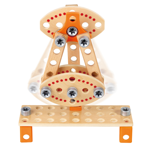 Jucarie din lemn Hape Junior Inventor Carnival Builder Set 73 piese [2]