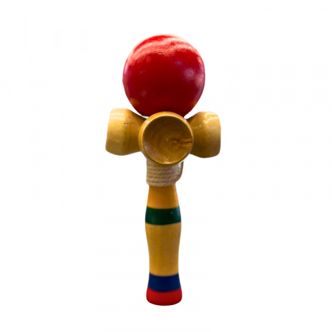 Jucării și jocuri - Jucarie Kendama din lemn 18x7 cm multicolor
