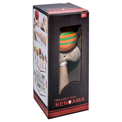 Jucarie Kendama din lemn bila colorata [8]