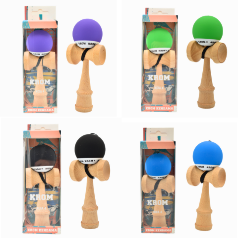 Jucării și jocuri - Jucarie lemn Kendama Krom cauciucata diverse culori