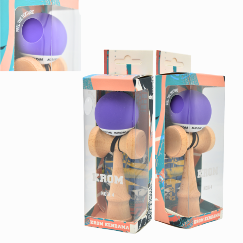 Jucarie lemn Kendama Krom cauciucata diverse culori [2]