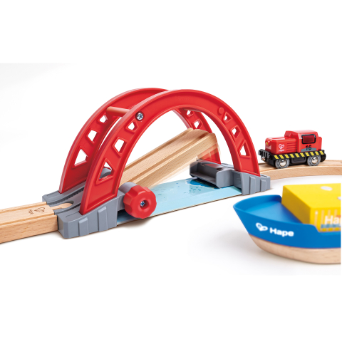 Jucarie din lemn Hape Set de transport maritim si feroviar 38 piese [4]
