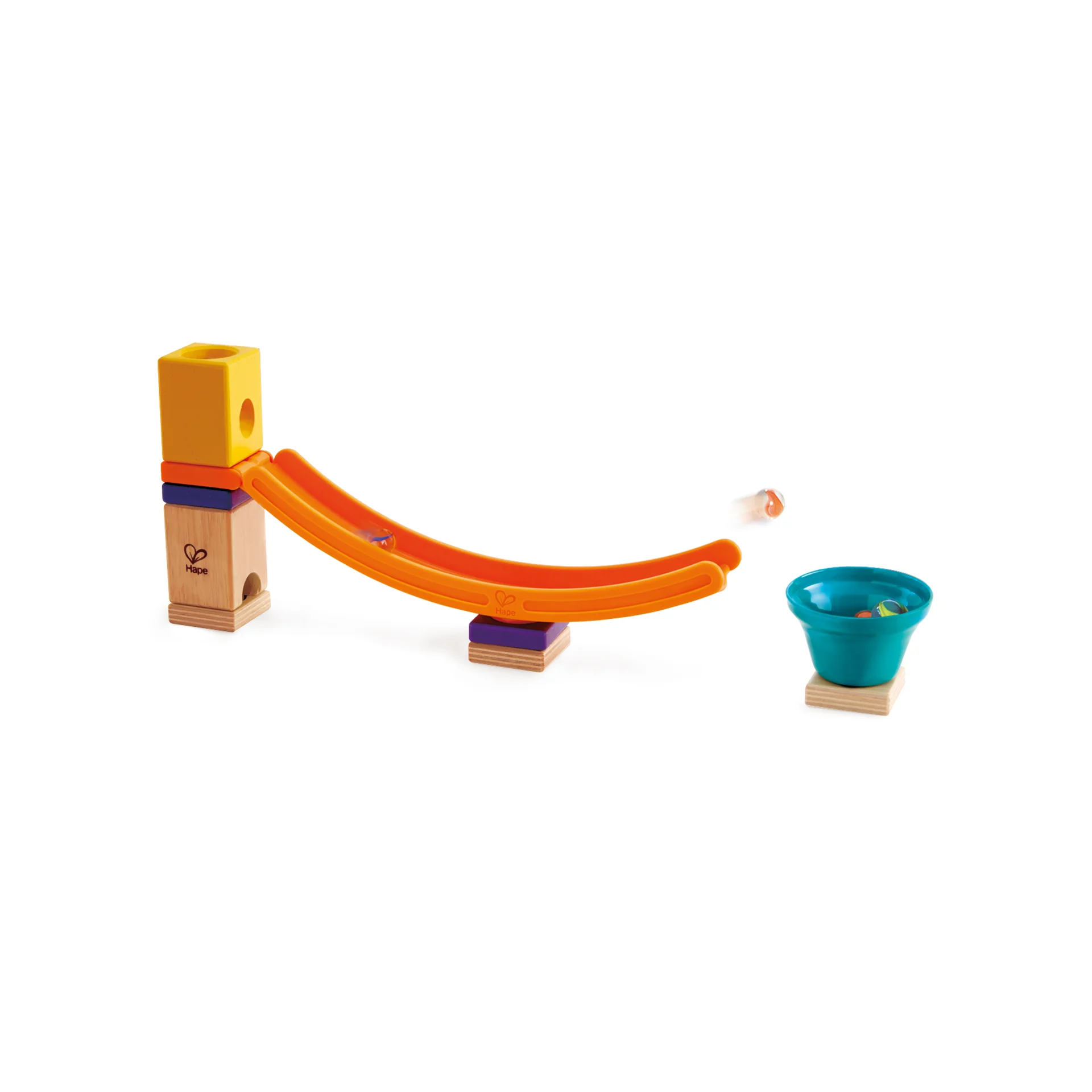 Jucarie copii Quadrilla circuit cu bile Set rampa 17 piese 30 x 18 cm [1]