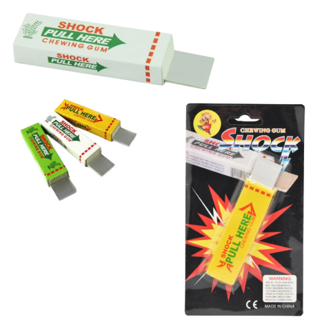 Noutăți Librăria Compas - Guma de mestecat tip farsa cu efect de soc Shock Pull Here