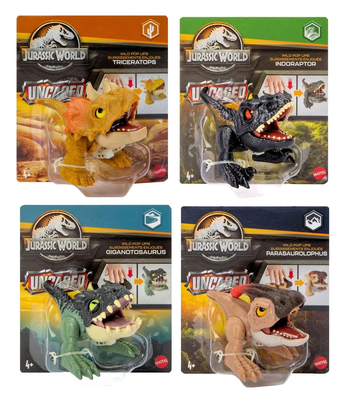 Jucării și jocuri - Figurina Jurassic World Uncaged Pop-Ups Pteranodon 7.5 x 4 cm Mattel modele diferite