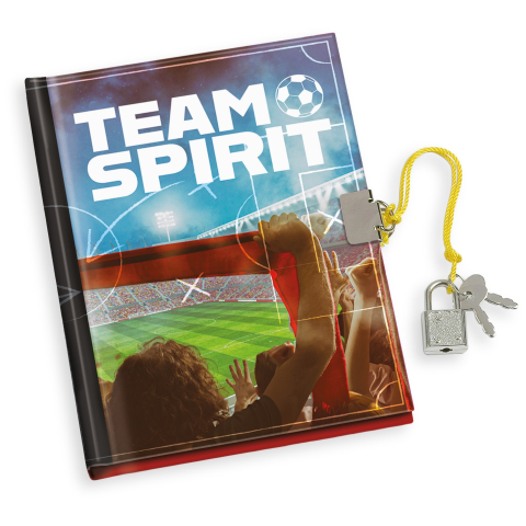 Papetărie și articole din hârtie - Jurnal secret cu lacat si chei 13x18 cm modele fotbal