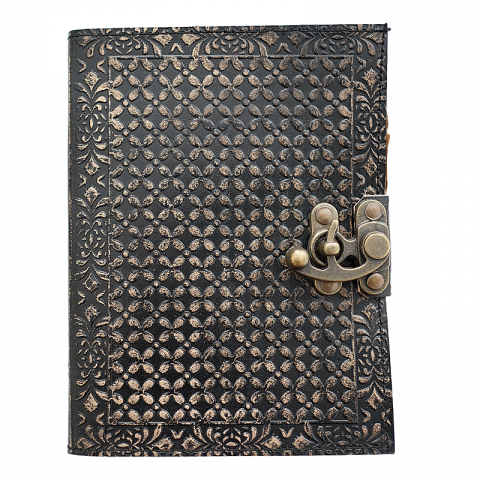 Papetărie și articole din hârtie - Jurnal vintage Krashell model embosat copertă piele naturală 17.5 x 12.5 cm