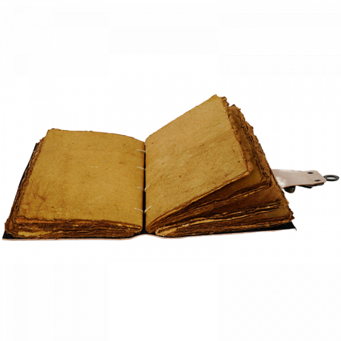 Jurnal vintage Krashell model embosat copertă piele naturală 17.5 x 12.5 cm [2]