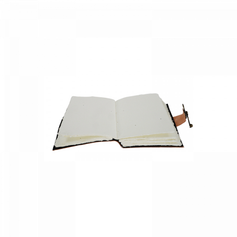 Jurnal vintage Krashell cu piatră naturală inserată copertă piele naturală 17.5 x 12.5 cm [2]