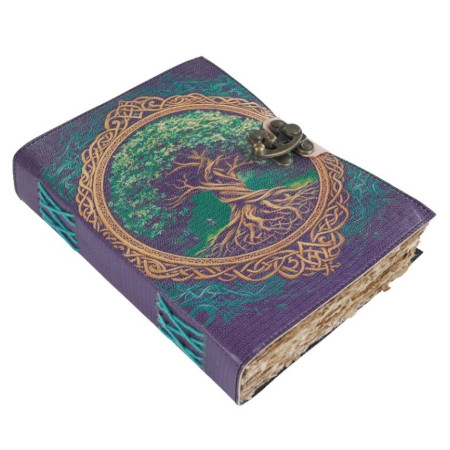 Planificare și agende - Jurnal vintage Krashell Arborele Vietii cu pietre naturale si inchizatoare ancora 20x15 cm