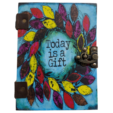 Planificare și agende - Jurnal vintage Krashell Today is a Gift 17.5x12.5cm
