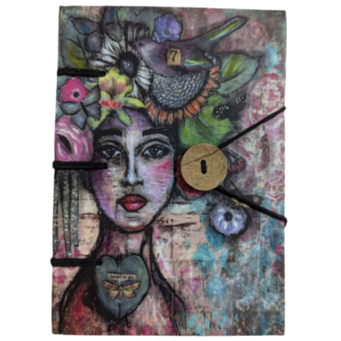 Planificare și agende - Jurnal vintage Krashell Artistic Woman 17.5x12.5 cm