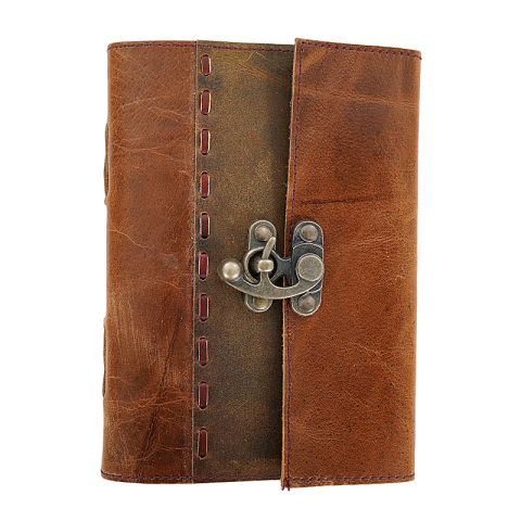 Papetărie și articole din hârtie - Jurnal Vintage coperta piele naturala 17.5x12.5 cm Krashell