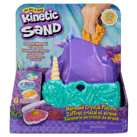 Jucării creative și senzoriale - KINETIC SAND SET MERMAID CRYSTAL