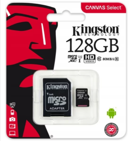 Card de memorie MicroSD Kingston Canvas Select 128GB Class 10 cu adaptor [0]