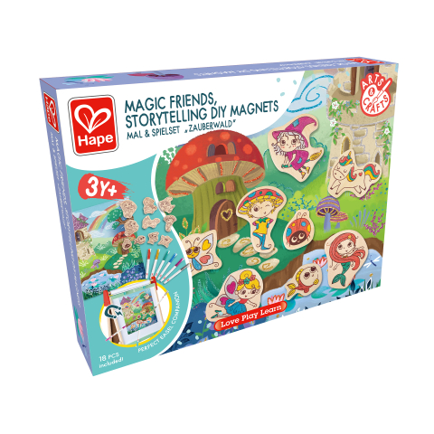 Jucării și jocuri - Kit de creat magneti pentru copii cu tematica Fantasy 17 piese