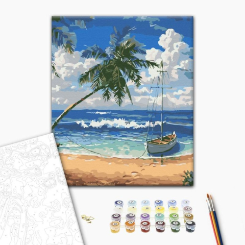 Noutăți Librăria Compas - Pictura pe numere Paradise Island Atelier 40 x 50 cm