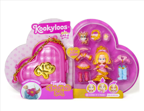 Păpusi - Set de joaca Kookyloos Poseta lui Taylor cu papusa si accesorii