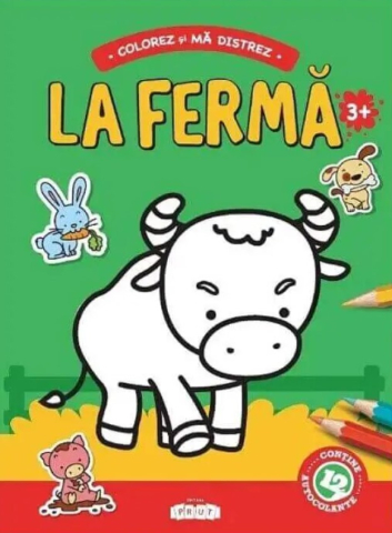 Cărți pentru copii - Colorez si ma distrez La ferma 12 autocolante