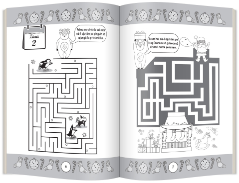 Labirinturi cu renii Mosului  Jocuri de Craciun [1]