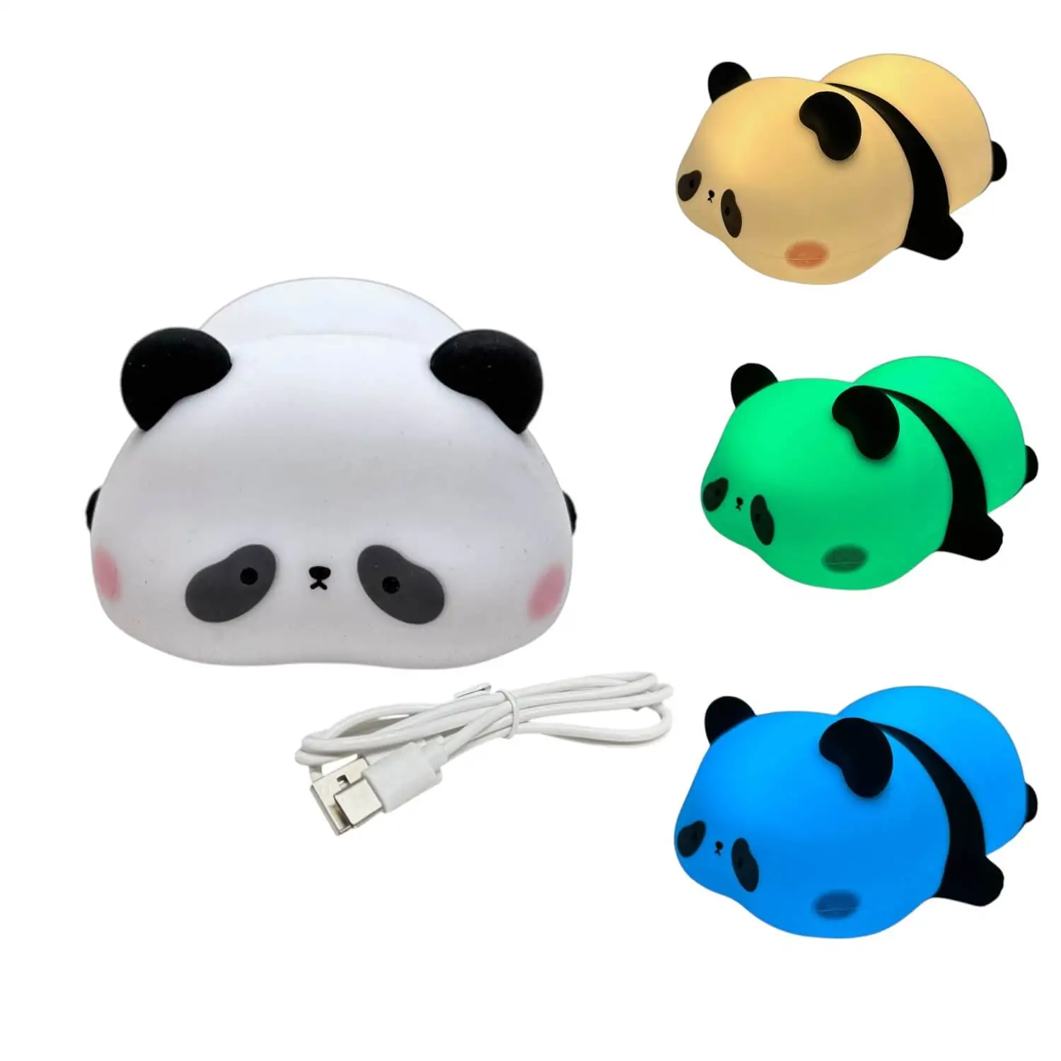 Accesorii personale și beauty - Lampa din silicon panda 11.5 x 8 x 14.5 cm diverse culori