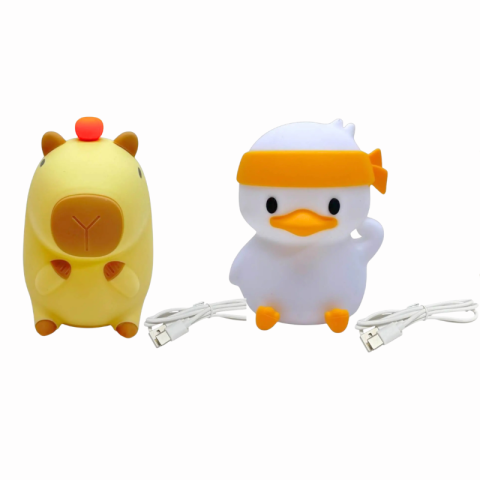 Lampa de veghe din silicon Capybara Rata Panda Para Iepuras 11 x 10.5 x 13.5 cm modele si culori diferite [1]