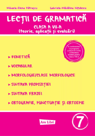 Dicționare și gramatici - Lectii de gramatica. Clasa a VII-a - Mihaela-Elena Patrascu, Gabriela-Madalina Nitulescu