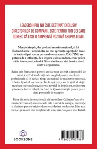 Lectii de leadership de la Calugarul care si-a vandut Ferrari-ul - Robin Sharma [1]
