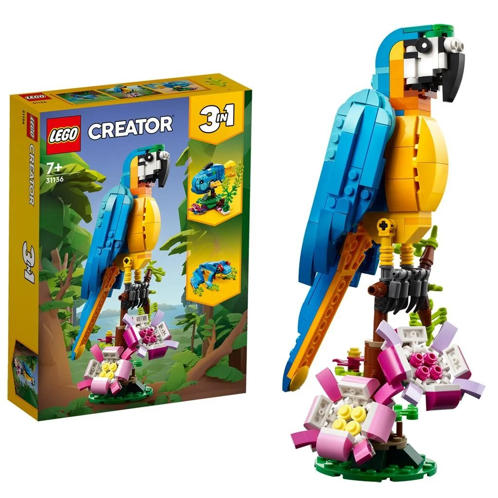 Jocuri educative și de societate - LEGO Creator Papagal exotic 253 piese