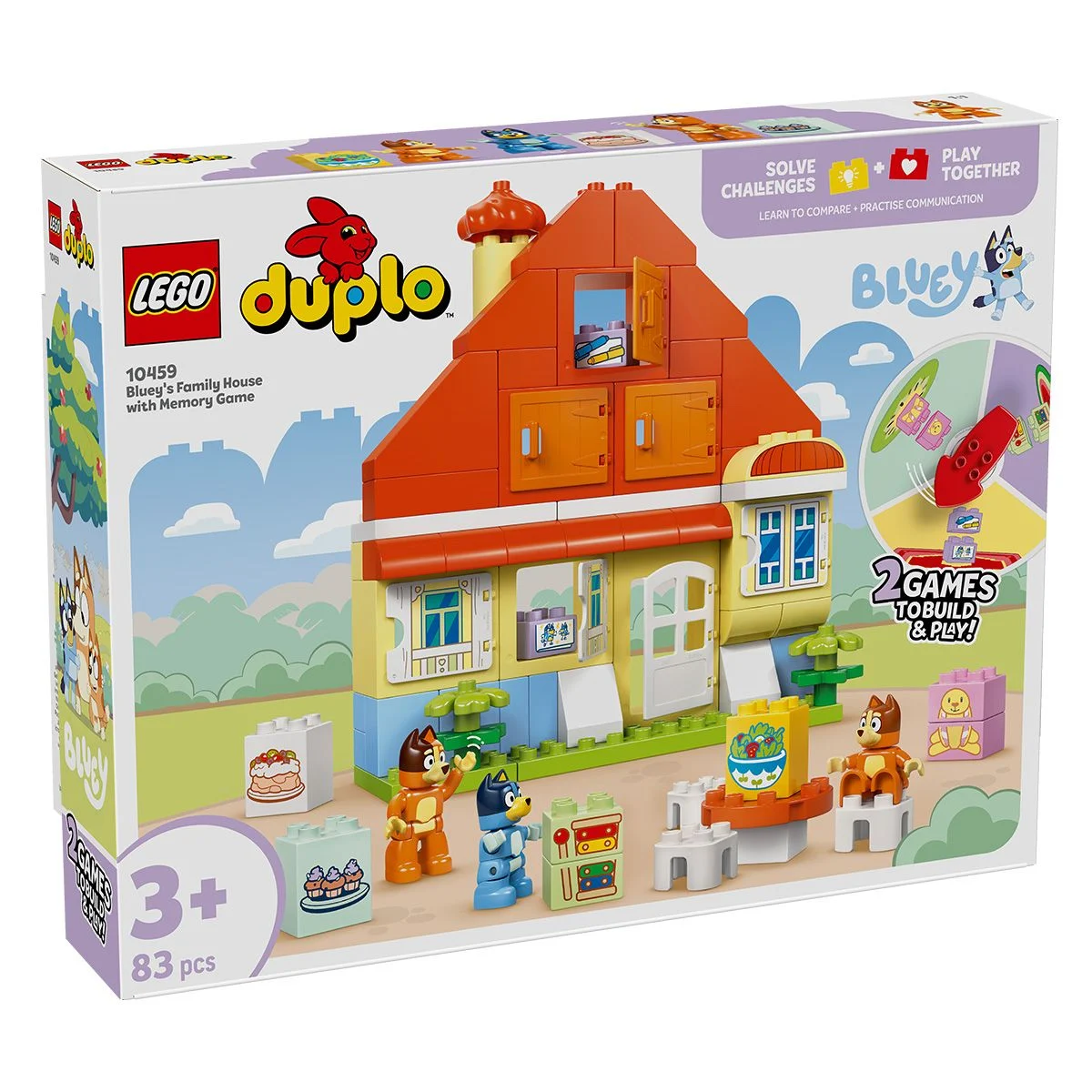 Jocuri educative și de societate - LEGO DUPLO Casa de familie a lui Blue cu joc de memorie 83 piese