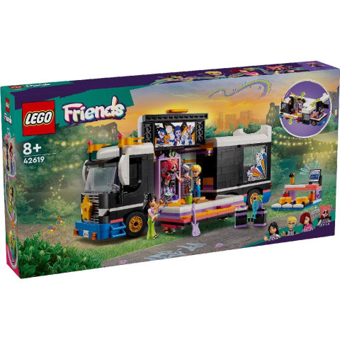 Lego - LEGO FRIENDS AUTOCAR DE TURNEU PENTRU STARURI POP 42619