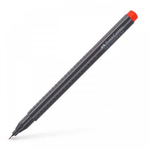 Promoții de Toamnă - Liner 0.4 mm rosu grip Faber-Castell