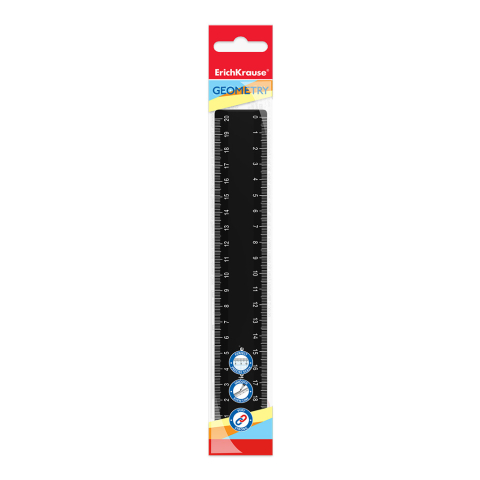 Liniar plastic ErichKrause Classic 20 cm negru [2]