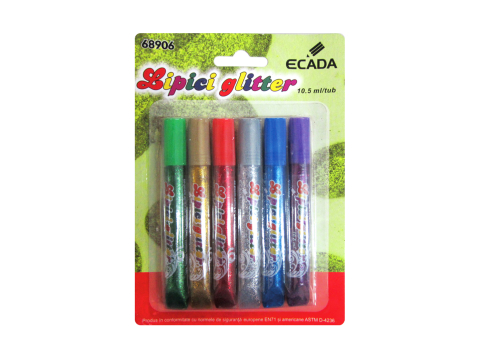 Lipici și adezivi - Lipici glitter 6/set Ecada